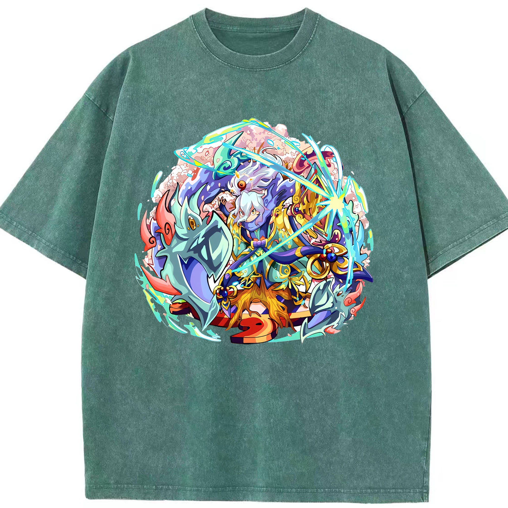 （画像用） 妖怪ウォッチ Yo-kai Watch 綿100% ヴィンテージ風 半袖Tシャツ（フロントプリント）